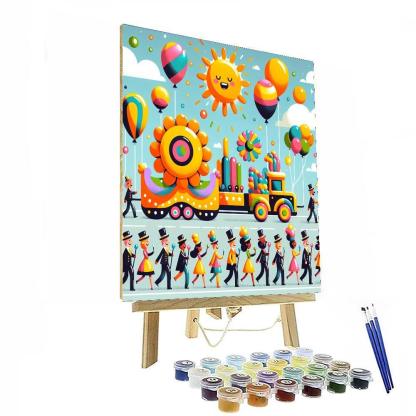 Joyful Festival Parade Paint By Numbers Art