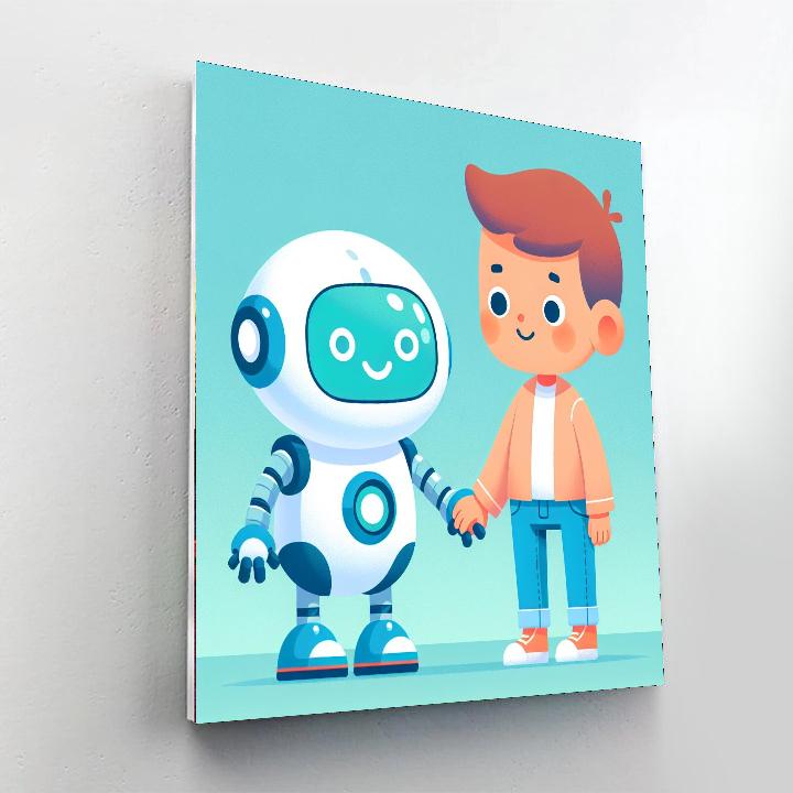 Robot Companion Adventure Painting Number Kit