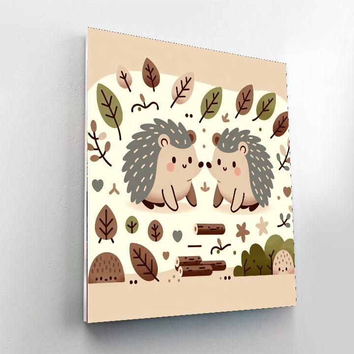 Harmonious Hedgehogs Numbered Painting Kits