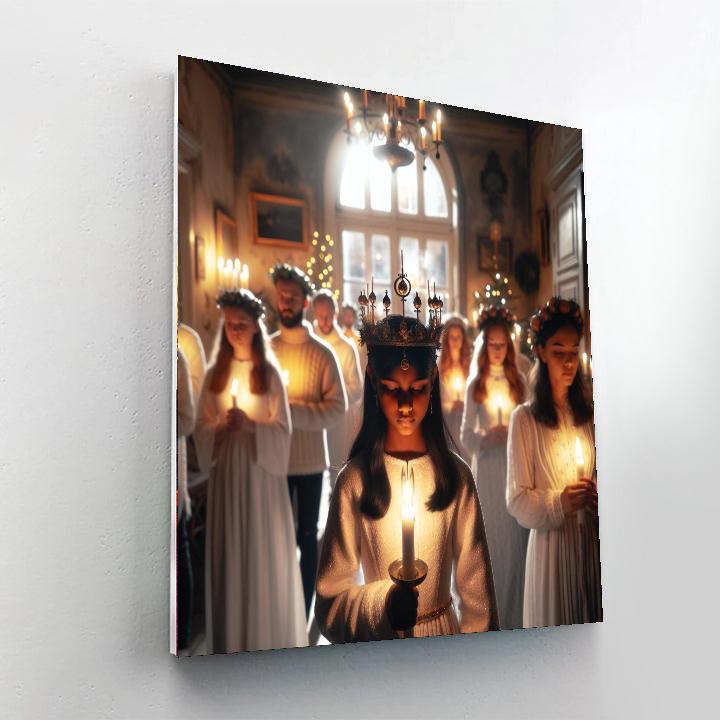 Santa Lucia Day - Sweden Number Painting