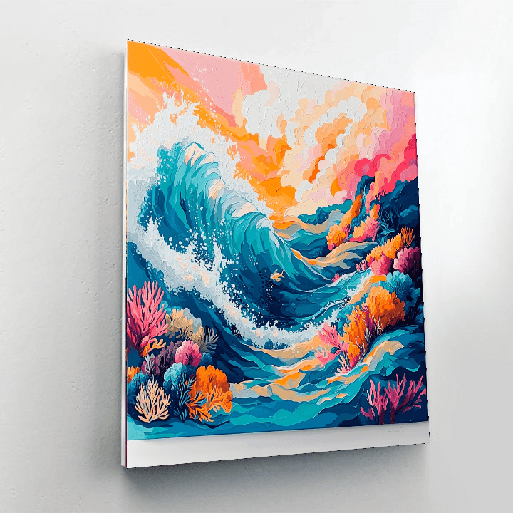 William Turner Inspired Majestic Coral Reef  Paint By Color