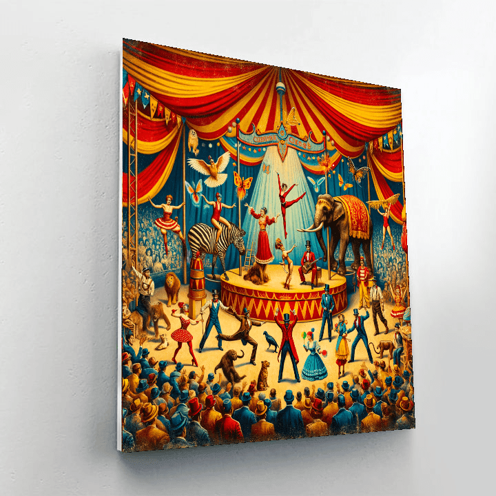 Vintage Circus Spectacle Paint By Numbers Kits