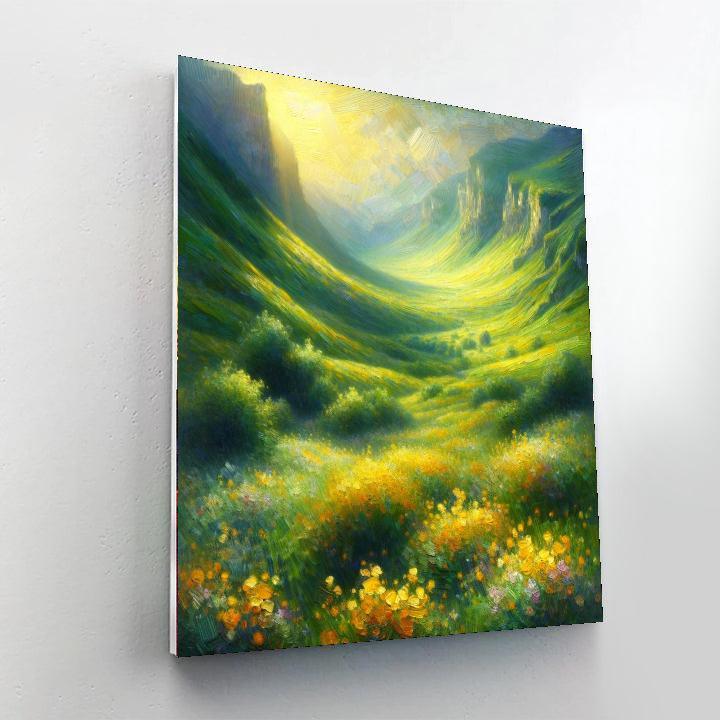 Sunlit Meadow Glimpse Paint By Numbers Art