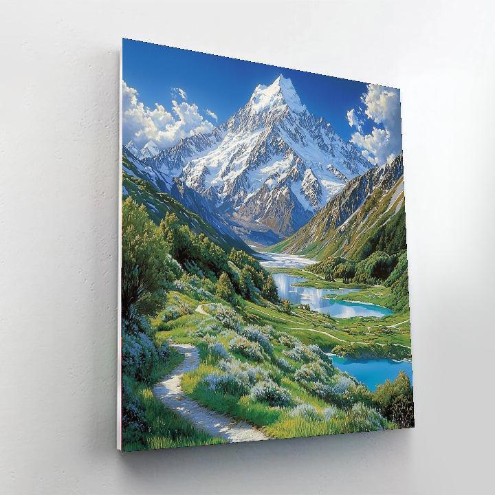 Aoraki Mount Cook National Park - New Zealand Paint By Number