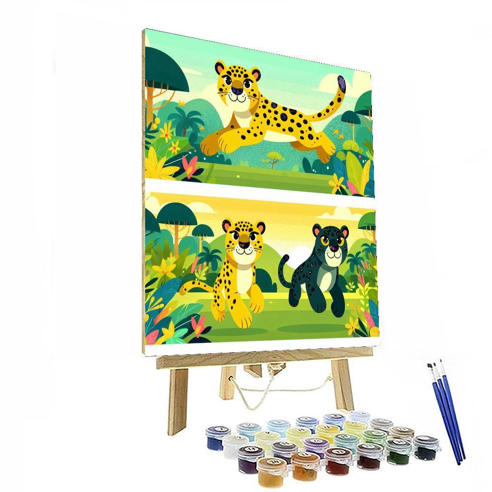 Jumpy Jaguars Paint By Numbers Art
