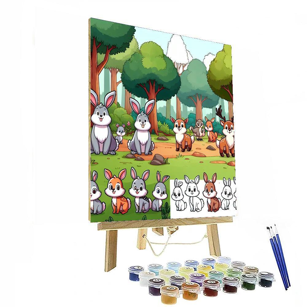 Forest Animals Adventure Paint By Numbers