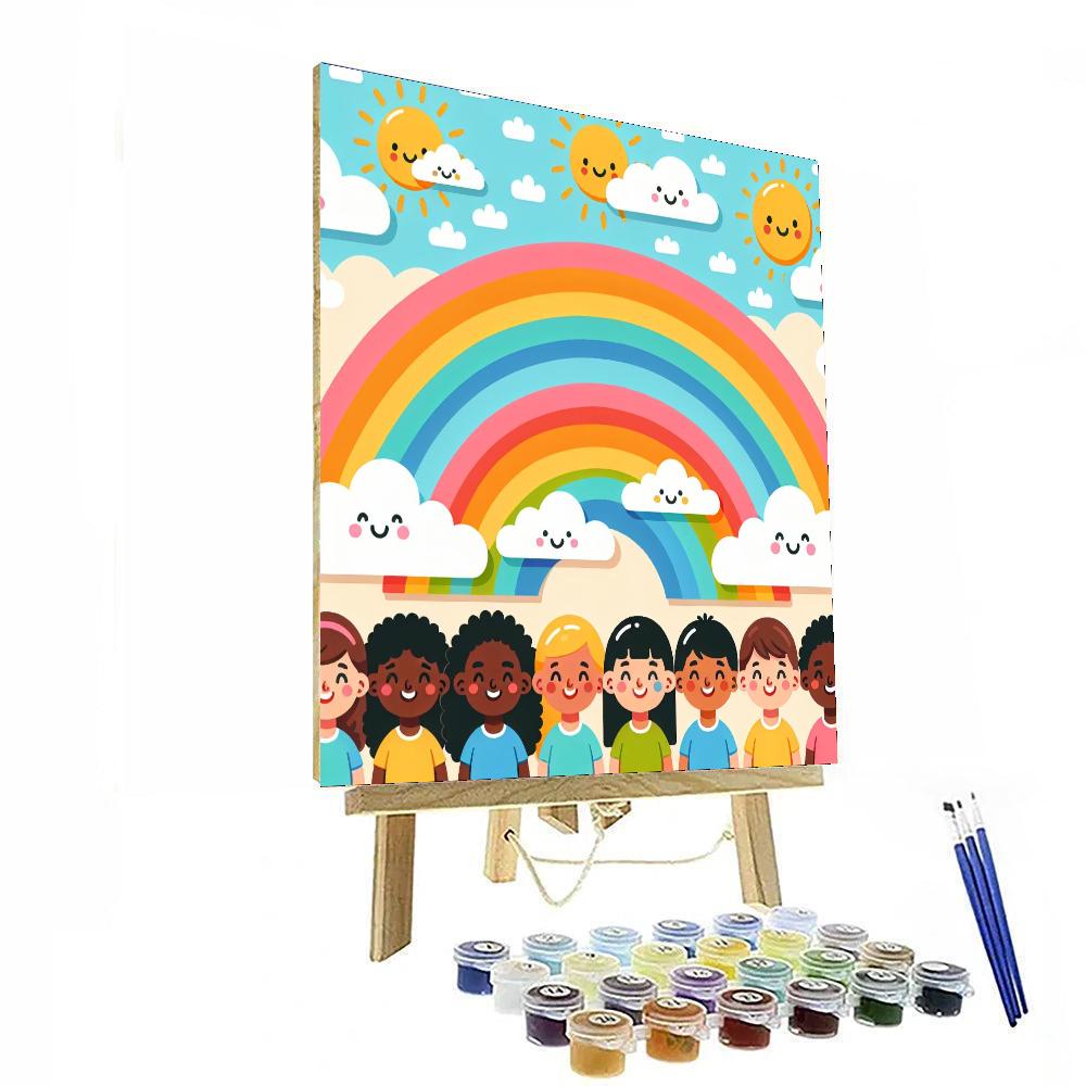 Joyful Rainbow Journey Painting Number Kit