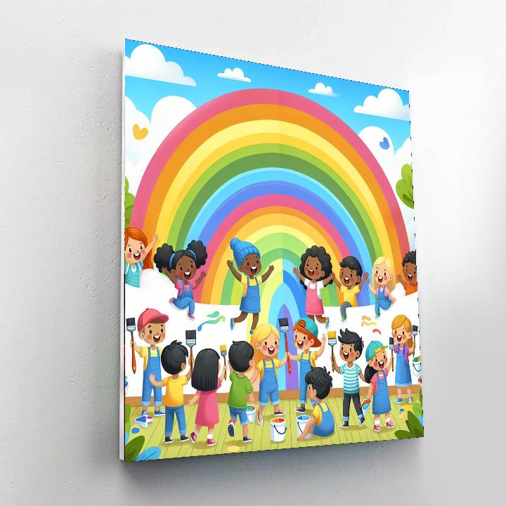 Rainbow Art Party Painting By Numbers Kit