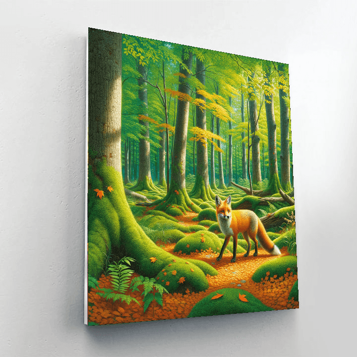 Fox's Enchanted Glade Painting Number Kit