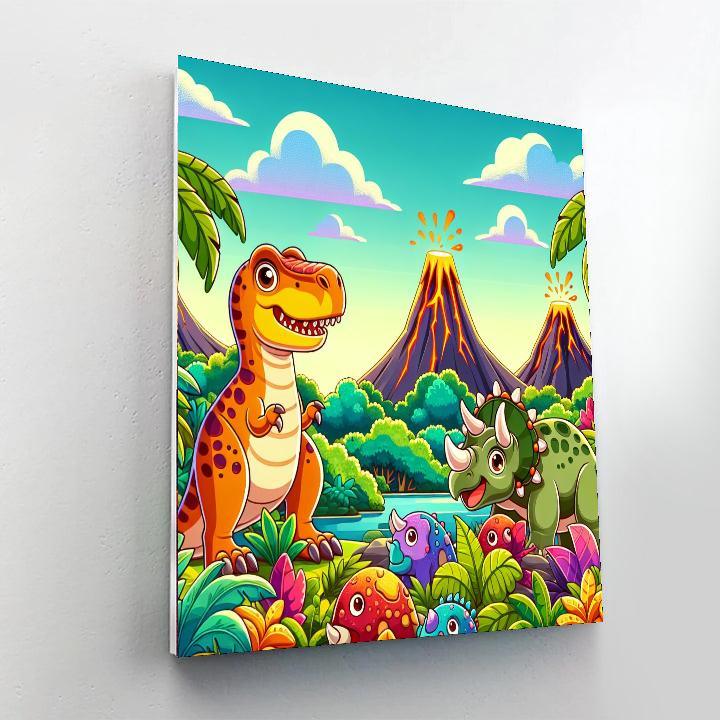 Magical Dinosaurs Numbered Painting Kits