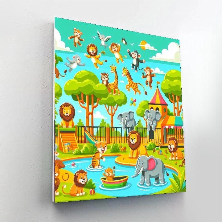 Lively Zoo Adventure DIY Paint By Numbers