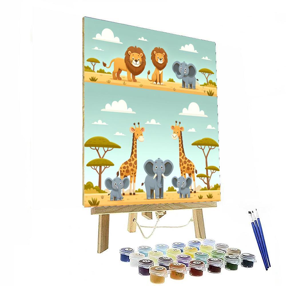 Adventure On The Safari DIY Paint By Numbers
