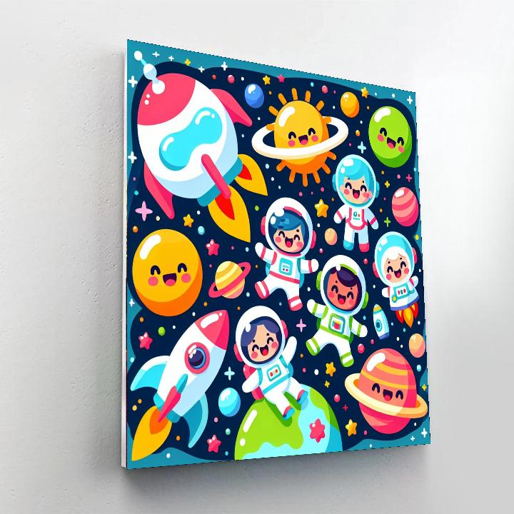 Exploring Space Adventures Painting Number Kit