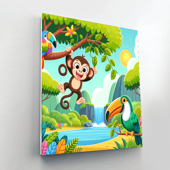 Jolly Jungle Friends Paint By Color