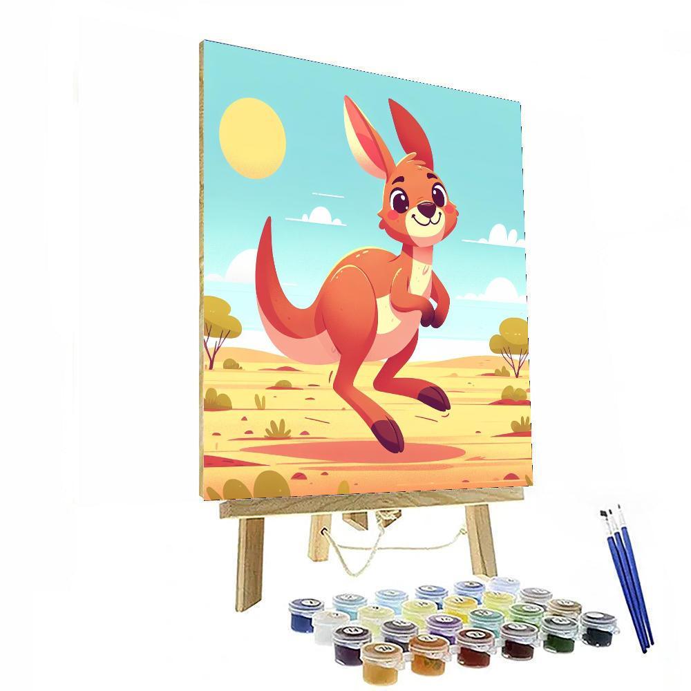 Kind Kangaroo Painting By Numbers Kit