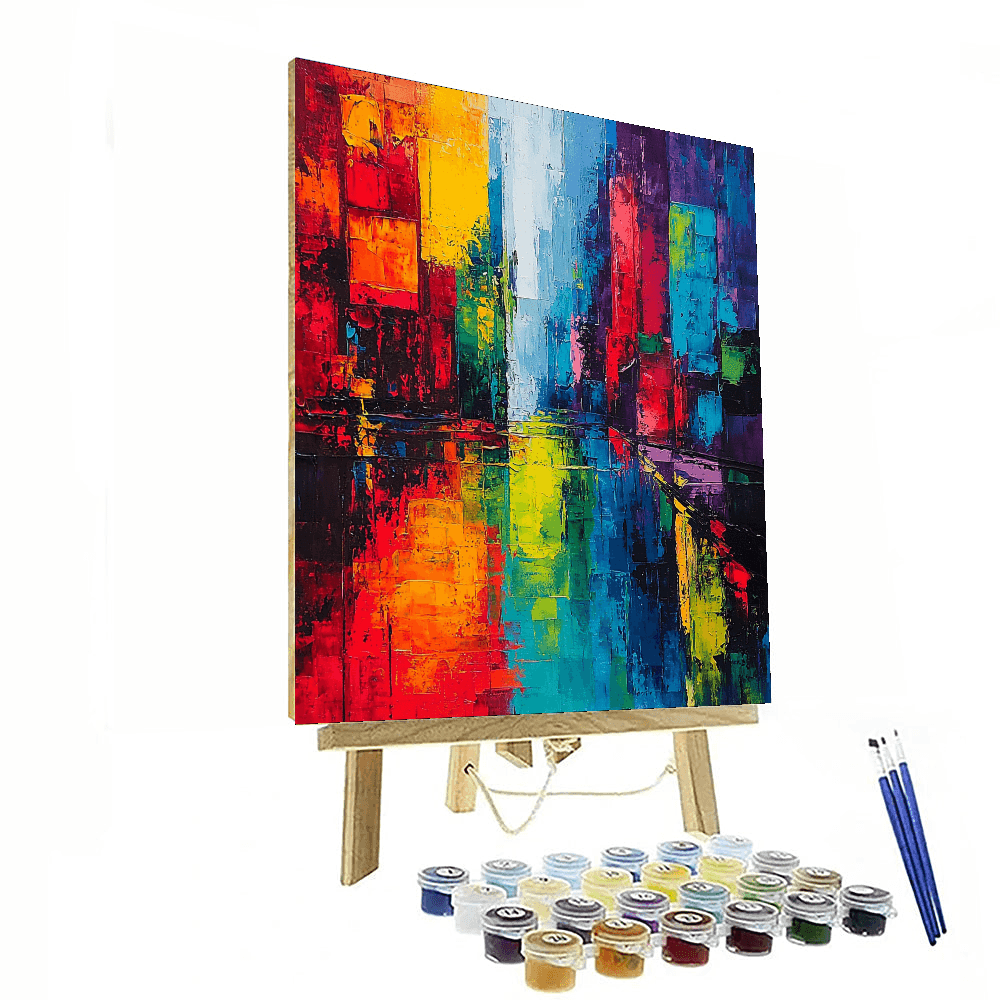 Jackson Pollock Inspired Abstract Urban Jungle - DIY Painting By Numbers Kit