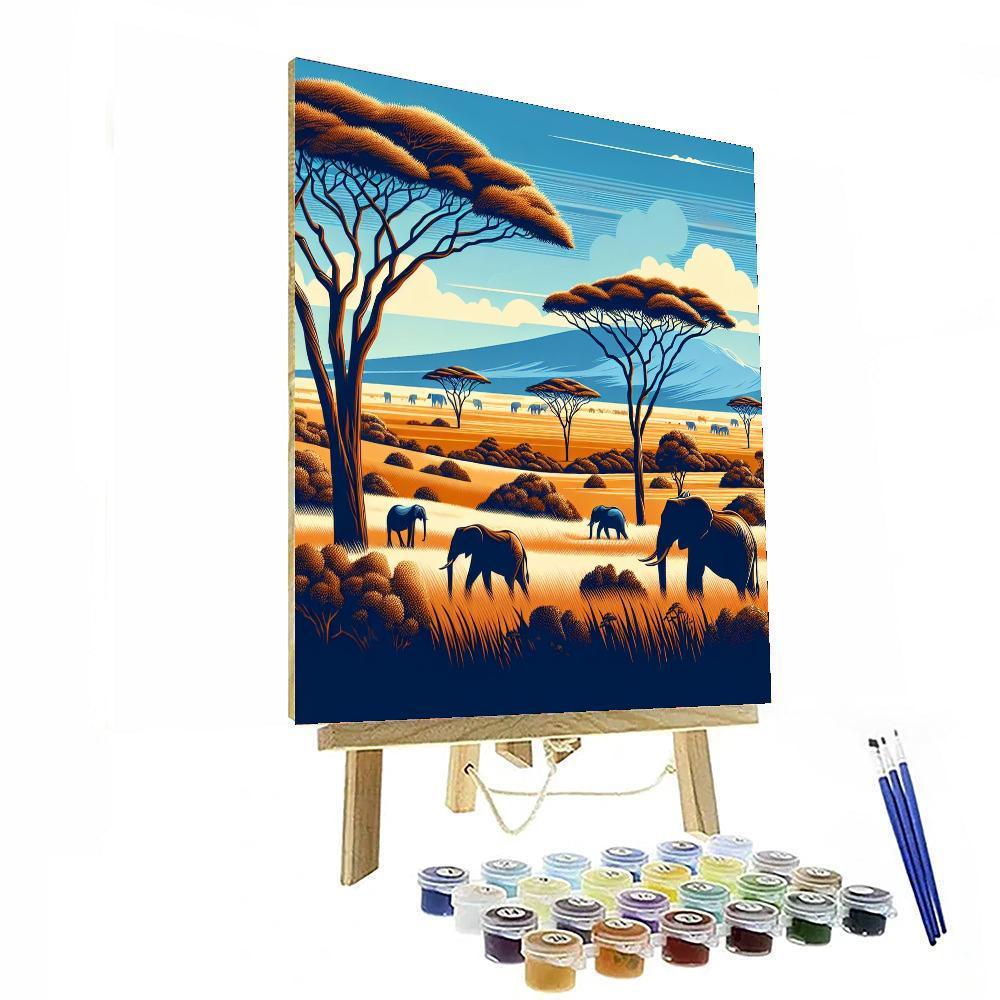 Serengeti Safari Expedition DIY Paint By Numbers