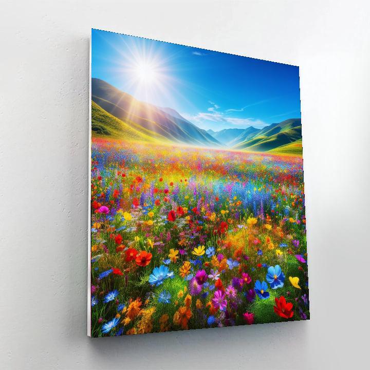 Radiant Rainbow Field Paint By Color