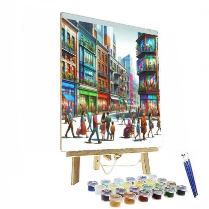 Colorful Urban Street Life Paint By Numbers Kits