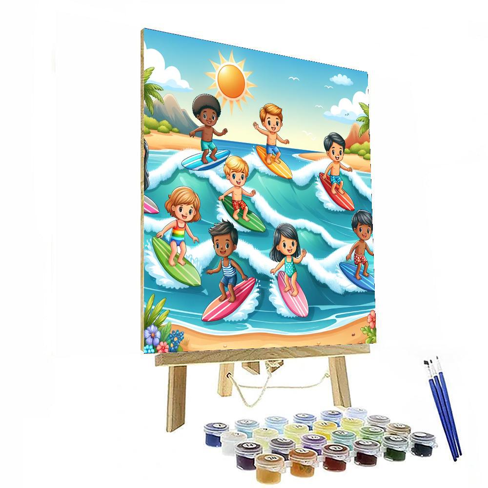 Summer Surf Fun Painting Number Kit
