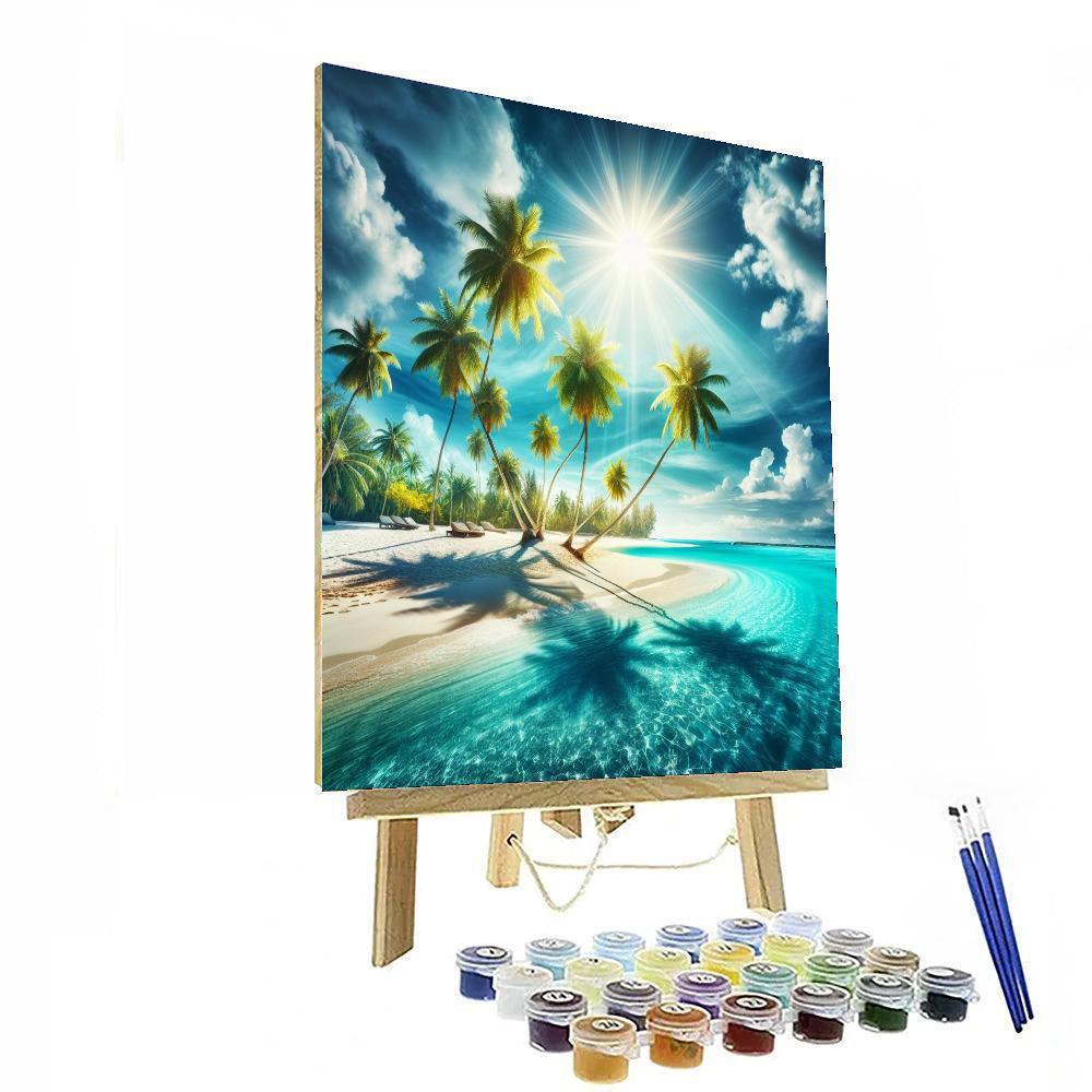 Glistening Tropical Paradise Paint By Color