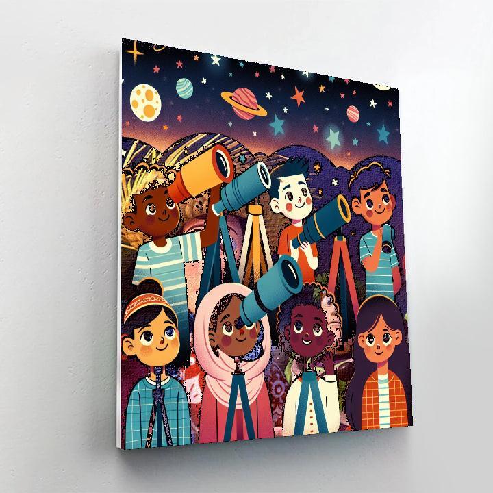 Stargazers' Cosmic Journey Paint By Numbers