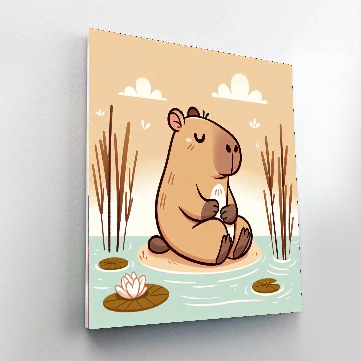 Chatty Capybara Paint By Numbers Art