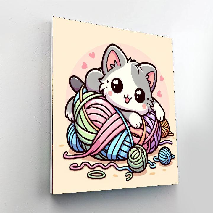 Silly Kitten Number Painting