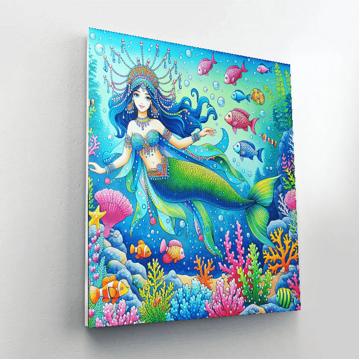 Enchanting Mermaid Lagoon Painting Number Kit