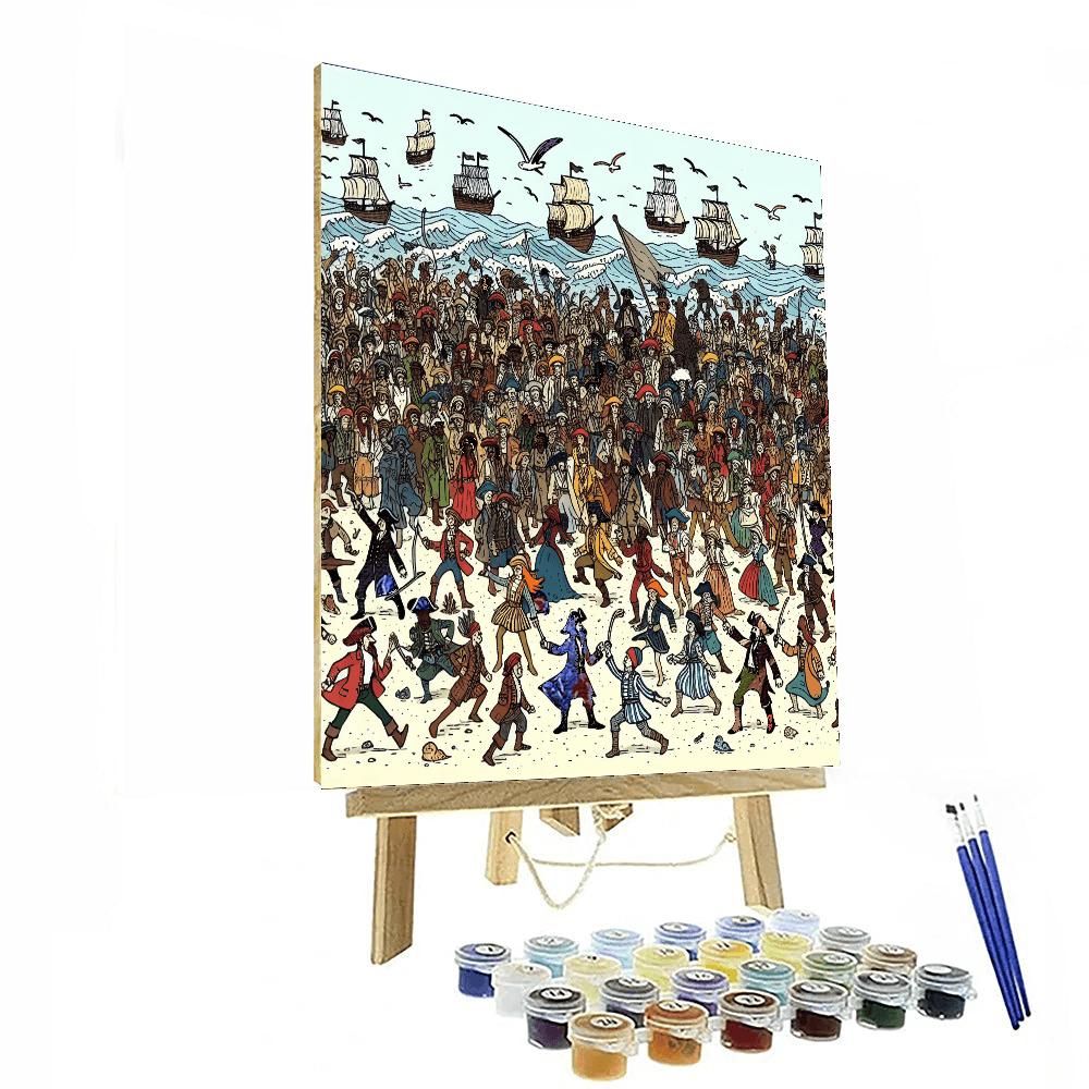 Seaside Pirate Parade Painting By Numbers Kit