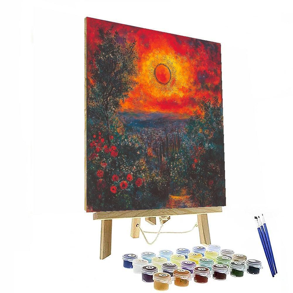 Marc Chagall Inspired Bohemian Sunset Reverie  Paint By Numbers Kits