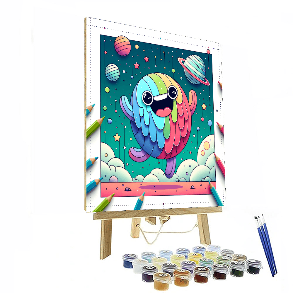 Funky Space Monster Paint By Number