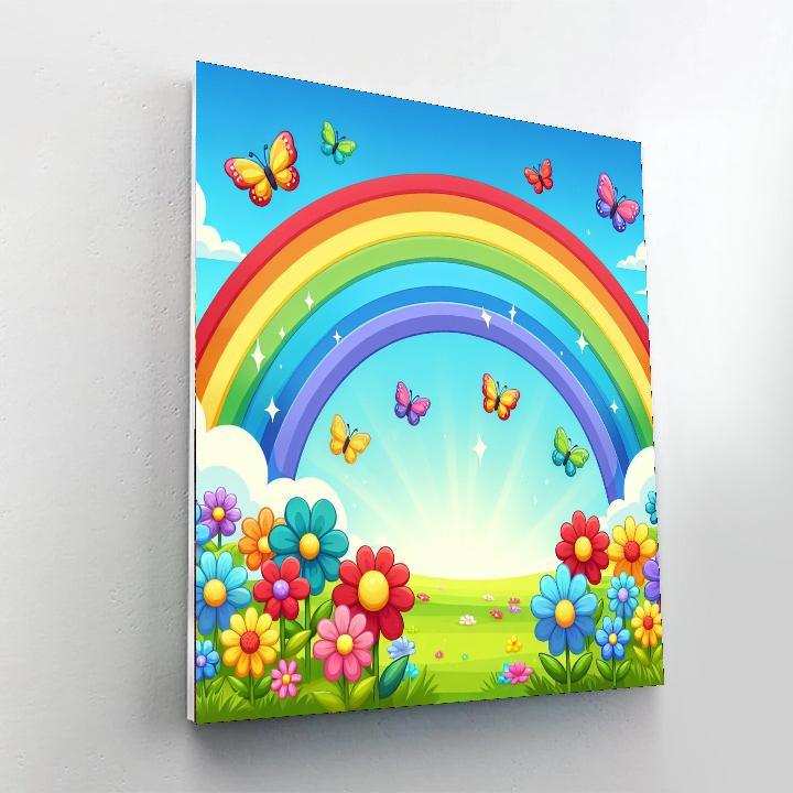 Joyful Rainbows Paint By Numbers Art