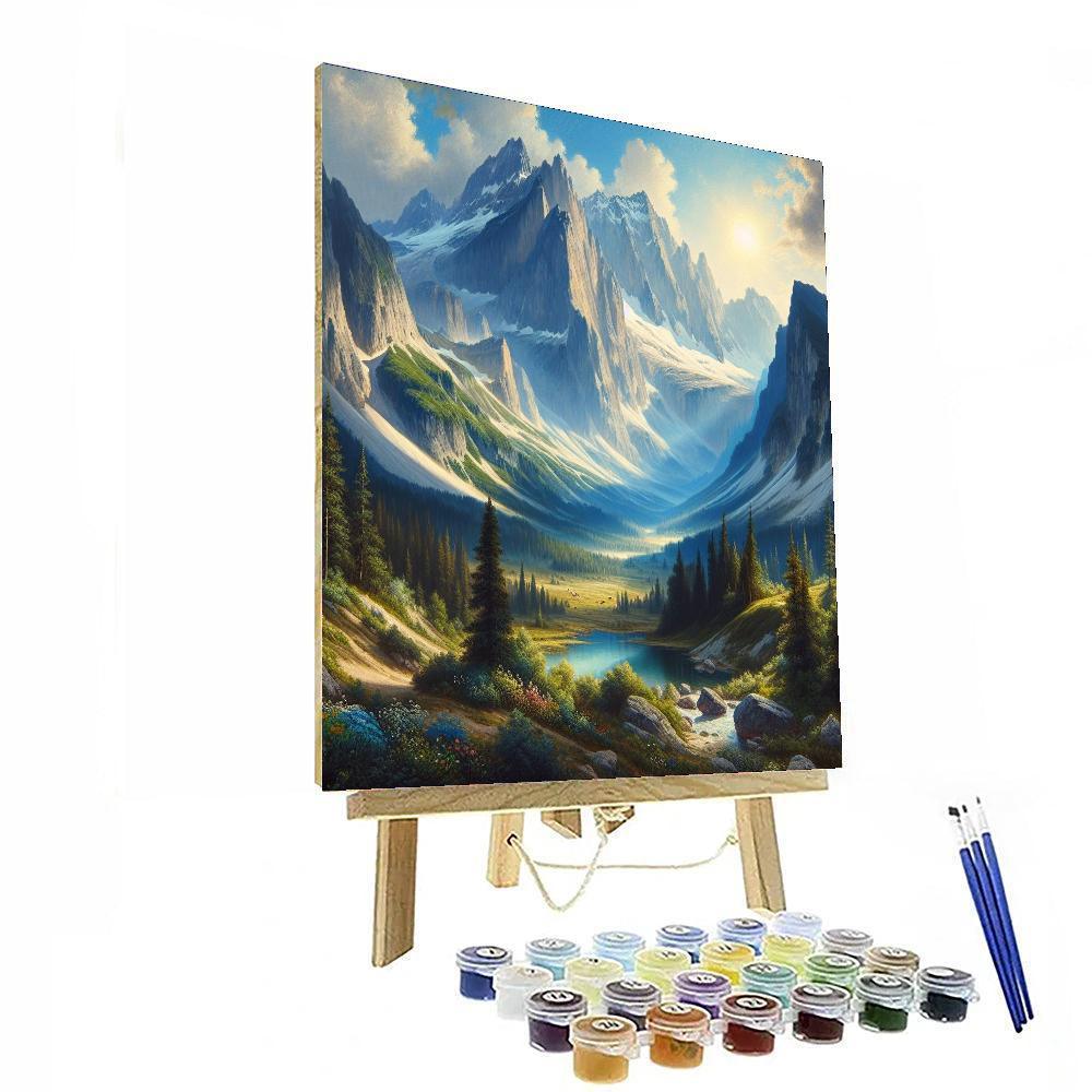 Breathtaking Alpine Landscape Numbered Painting Kits