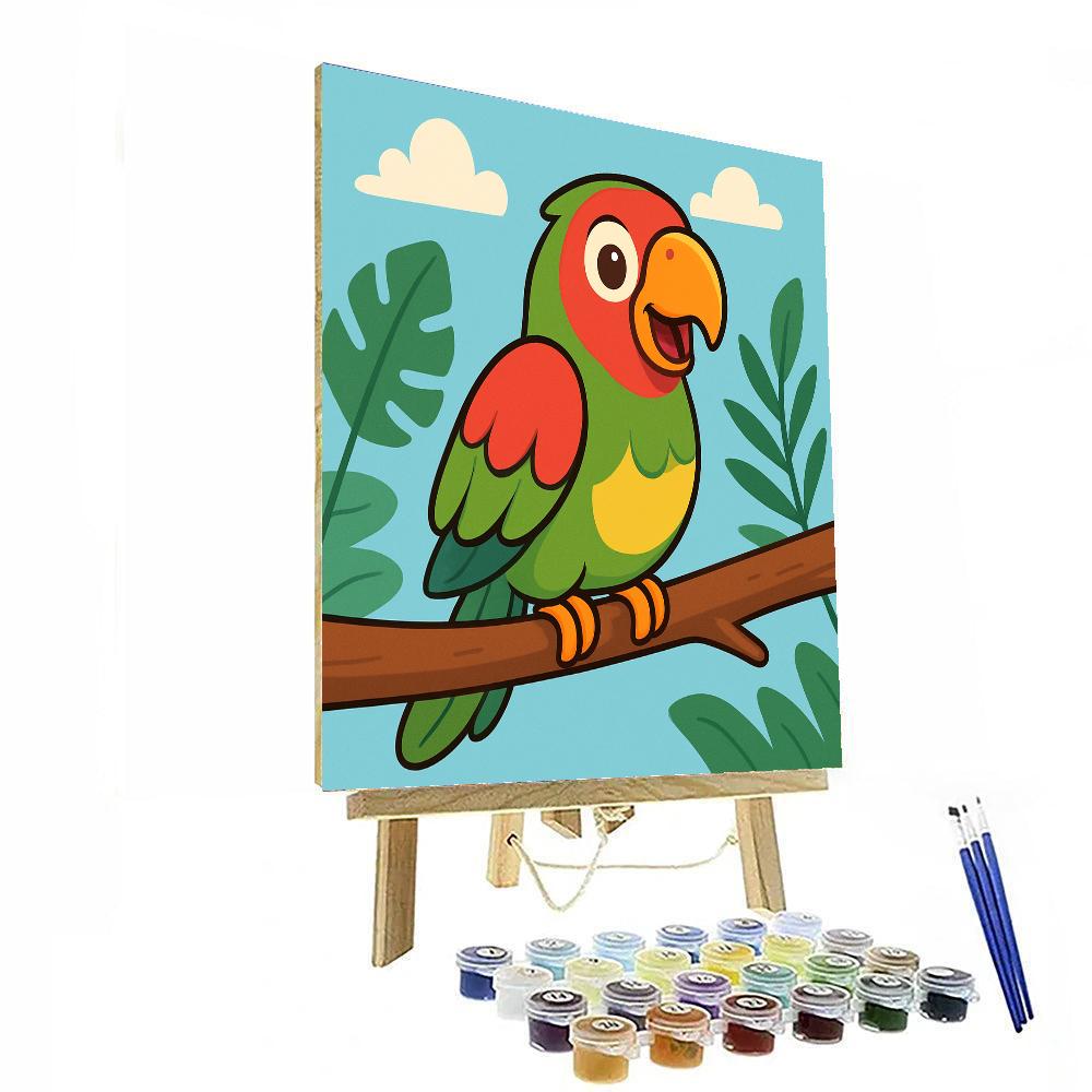 Merry Parrot Painting By Numbers Kit