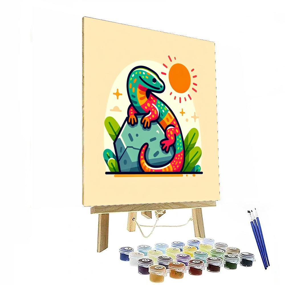 Funky Lizard Paint By Numbers