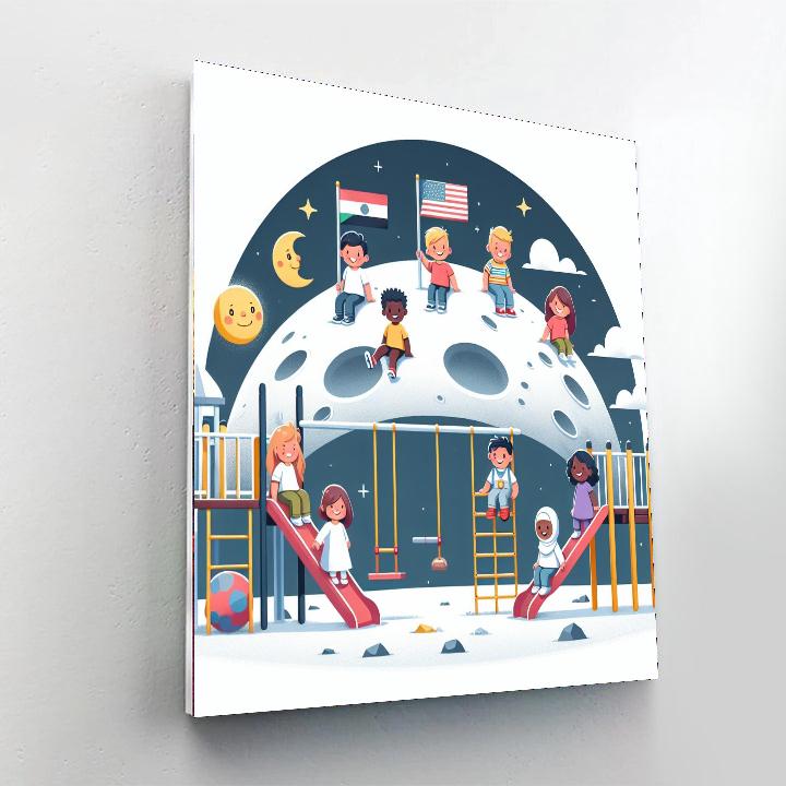 Lunar Playground Escape Paint By Numbers Art