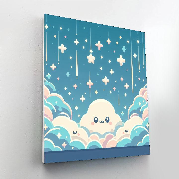 Sweet Dreams With Dreamy Clouds Numbered Painting Kits