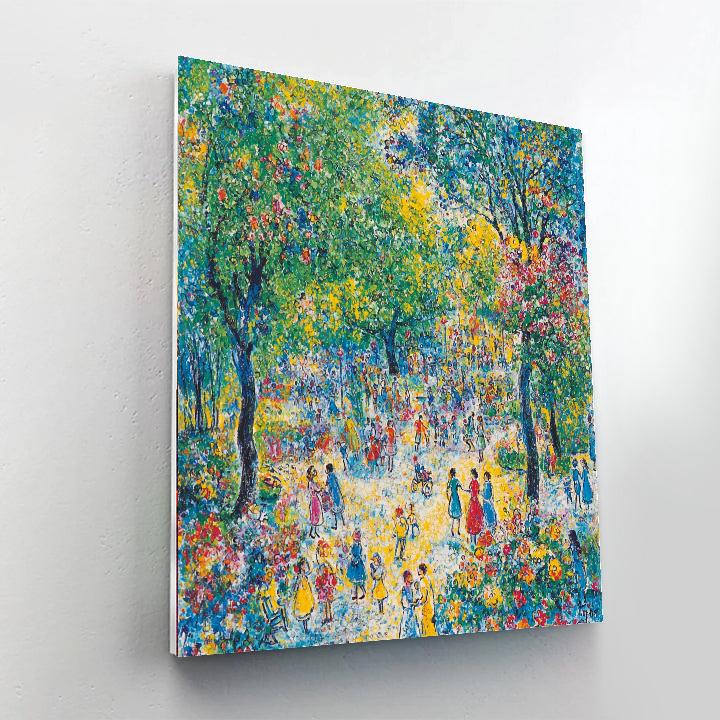 Marc Chagall Inspired Whimsical City Park  Paint By Numbers Kits