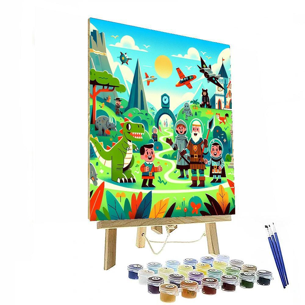 Whimsical Time Travel Paint By Numbers Art