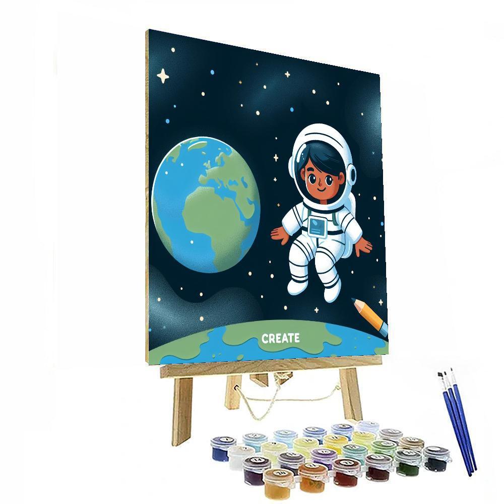 Astronaut Spacewalk Mission Paint By Numbers Art