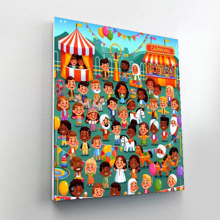 Cheery Carnival Fun Paint By Numbers Art