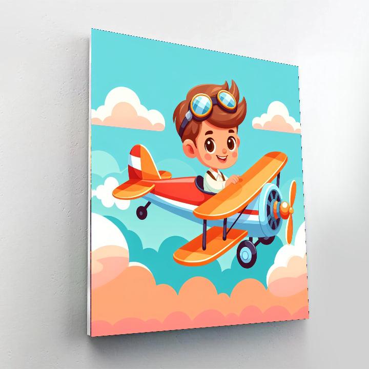 Adventurous Aviator Flight Numbered Painting Kits