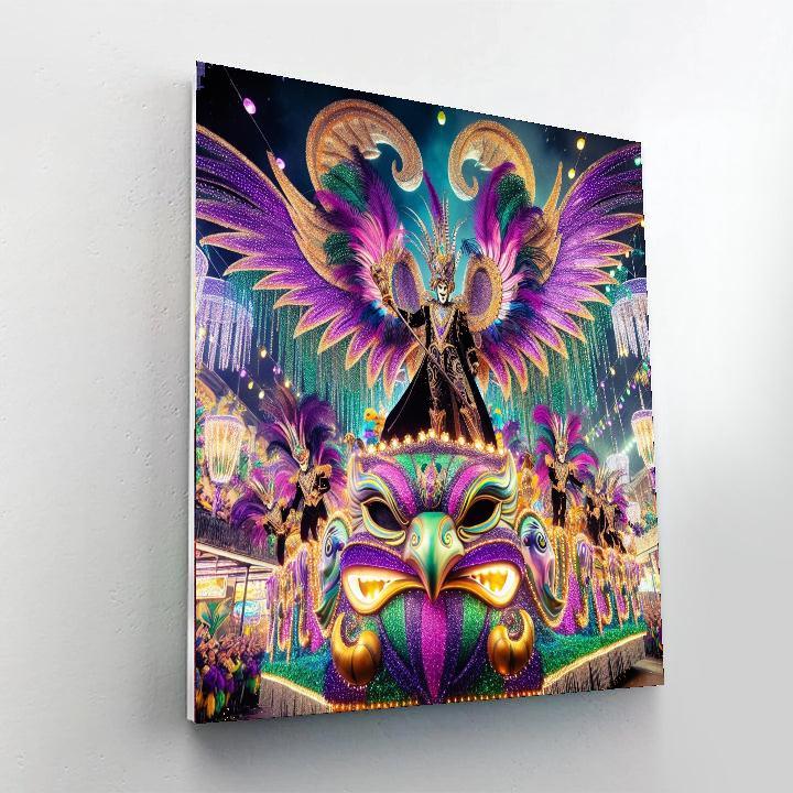 Vibrant Mardi Gras Parade Numbered Painting Kits