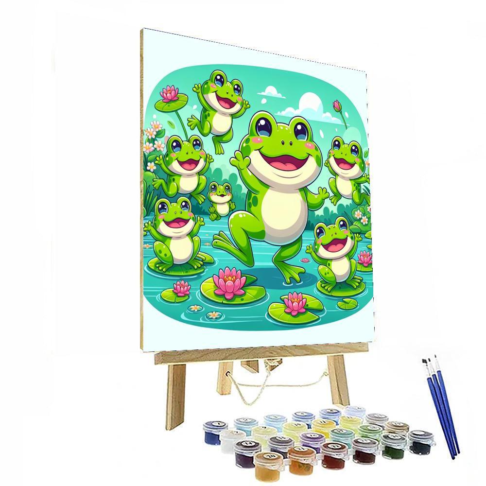 Bubbly Frog Family Paint By Numbers