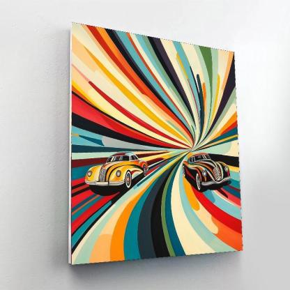 Wassily Kandinsky Inspired Automobile Dreamscape  Painting By Numbers Kit