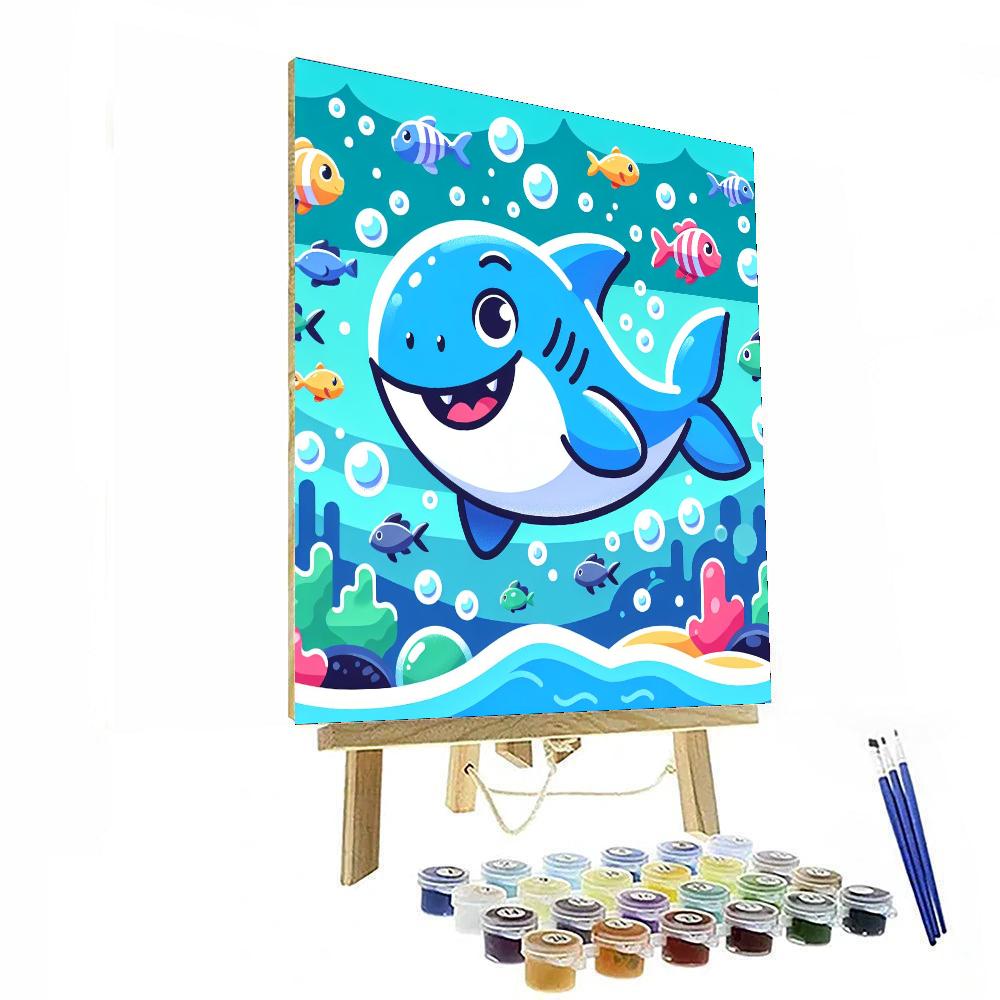 Bubbly Shark Number Painting