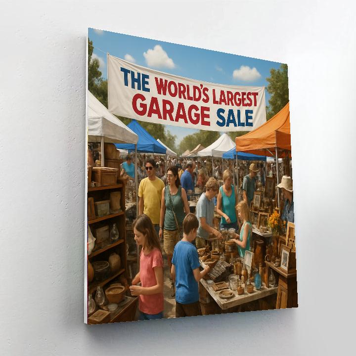 The World's Largest Garage Sale Painting By Numbers Kit