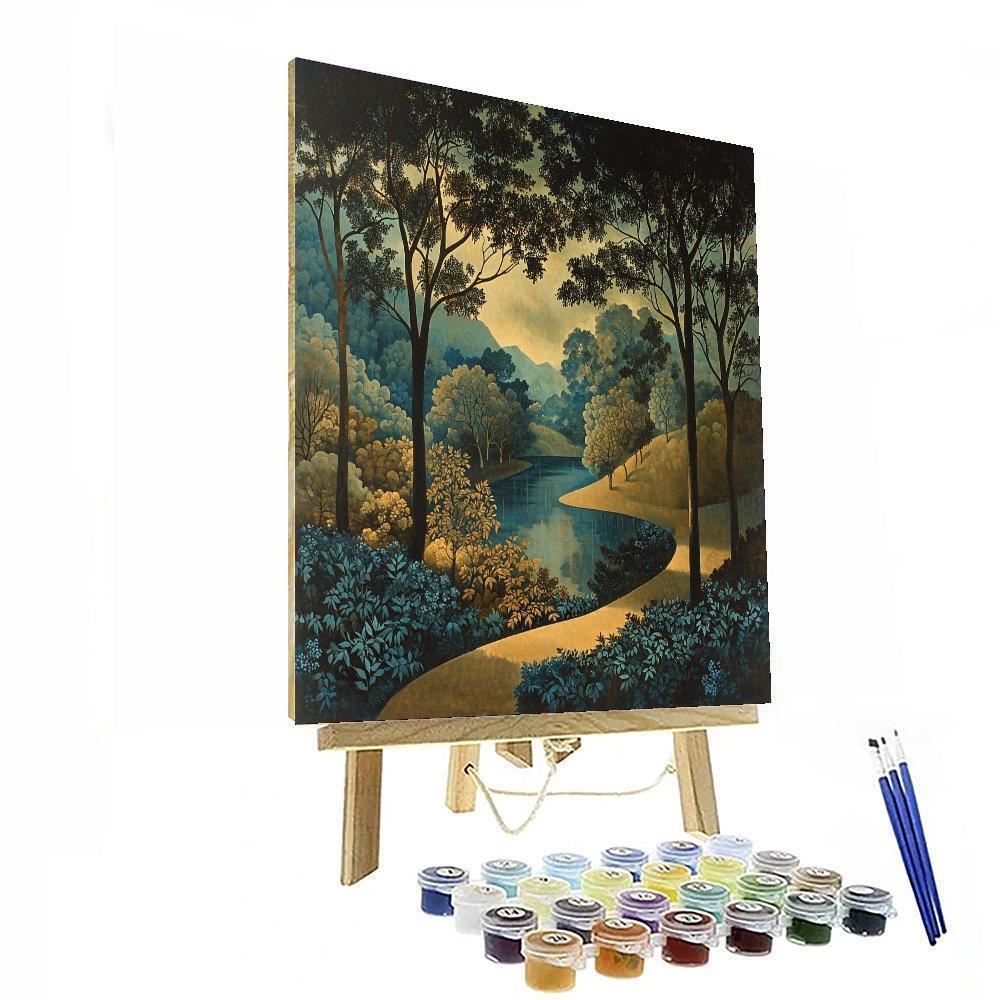 Nandalal Bose Inspired Echoes Of Monsoon Elegance  Paint By Numbers