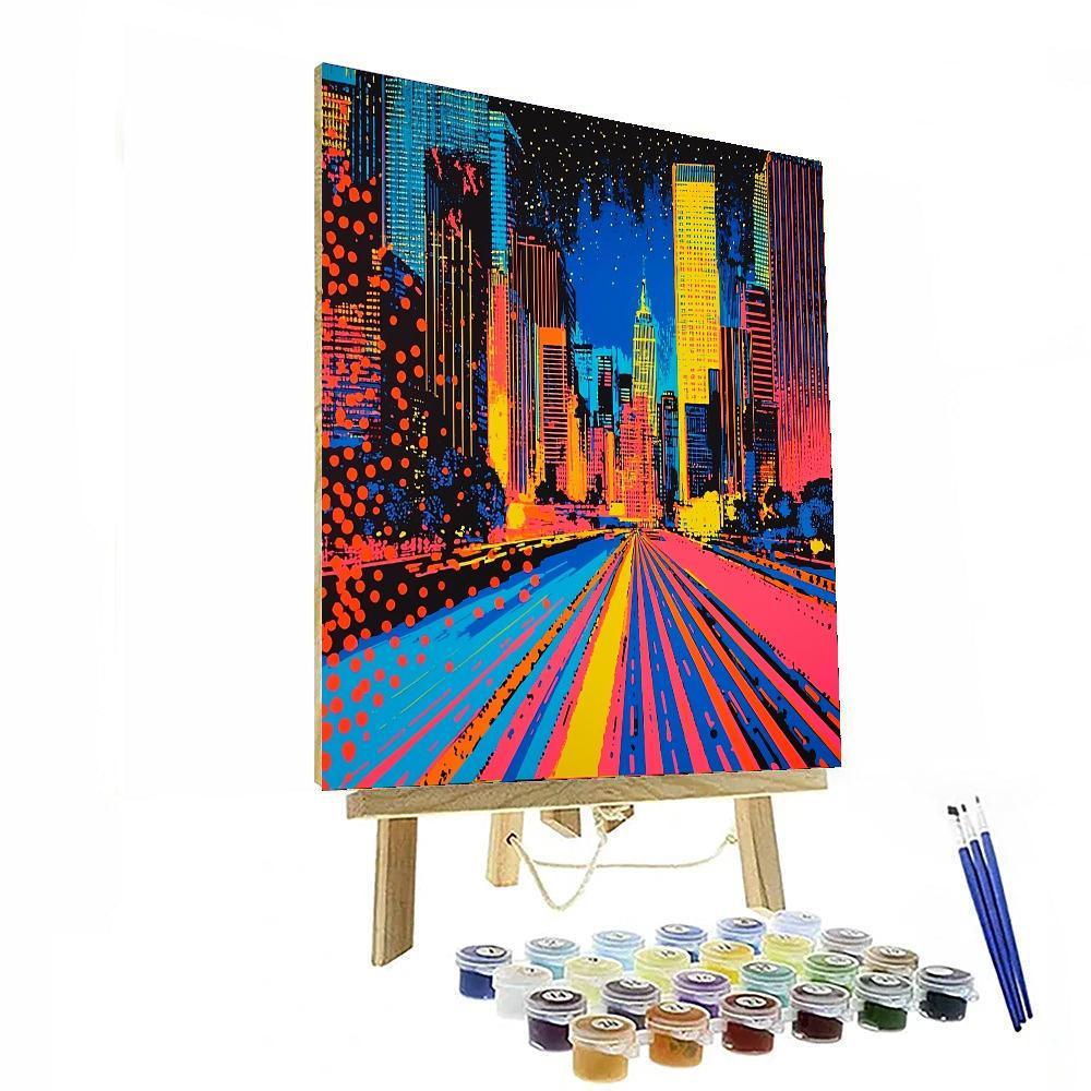 Roy Lichtenstein Inspired Lichtenstein's Urban Pop  DIY Paint By Numbers